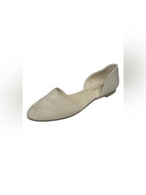 Toms Jutti d’Orsay Suede Flats Shoes Womens 9 Beige Tan Slip On Leather